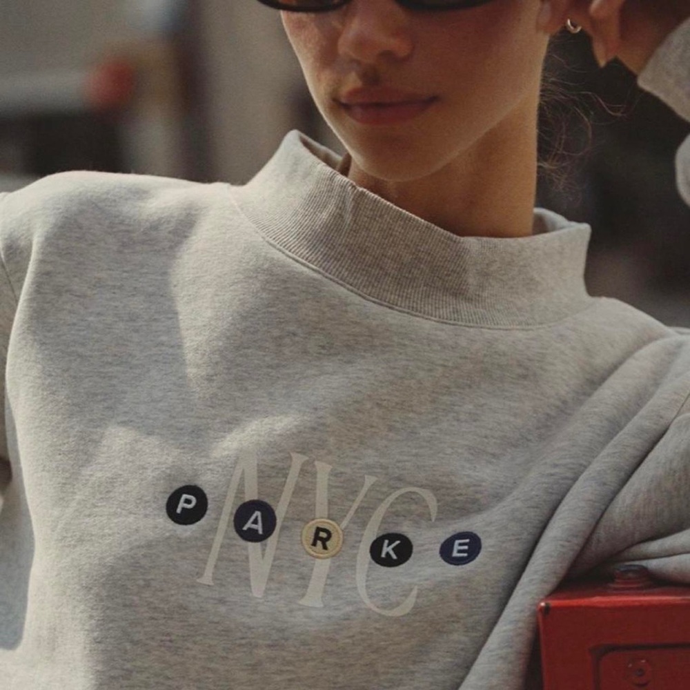 Parke NYC Subway Tile Mock-Neck Sweatshirt